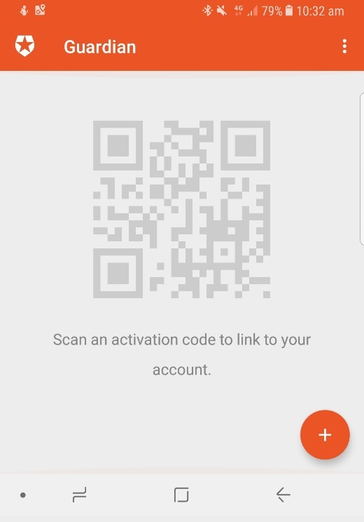 Auth0 Guardian app screen for linking an account.