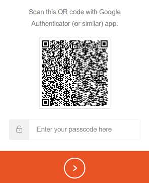 Google Authenticator screen